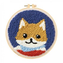 2-3pack 자수 바늘 키트 세트 공예 도구 스레드 펀치 뜨개질 도구 Shiba, 2개, 면, 시바견