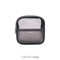 파우치 Pvc 방수 투명 화장품 가방 워시 목욕 보관 가방 여행 다기능 보관 가방 도구, 블랙110 45 110mm