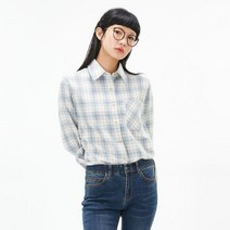 체이스플러스 여성 예쁜 조직 변형 체크 셔츠 체크남방 -AFRG5457C