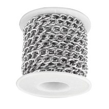 QDY 목걸이 쥬얼리 액세서리에 대한 대량의 알루미늄 체인 DIY 만들기 16 야드 1.8mm 너비, 5미터, 알류미늄, 은