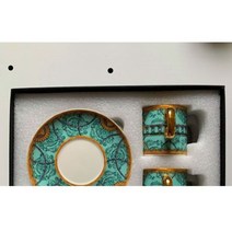 우아한 스타일 케이터링 뼈 중국 컵 멀티 스타일 간단한 세라믹 커피 컵과 패턴 세트 2 세트 상자가있는 접시, 14