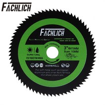 핸드공구 FACHLICH-3 인치/Dia75mm HSS 커팅 디스크 1 개 초박형 구리 파이프 알루미늄 연질 금속 두께 보, 한개옵션0