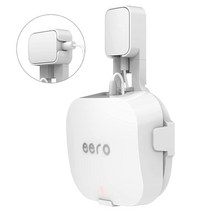 PUUUCI Eero Pro 6 및 Eero Pro 6E 가정용 Wi-Fi 라우터용 콘센트 벽 마운트 홀더 스탠드 - 코드 관리가 있는 Eero Pro 6/6E용 공간 절약형 악세