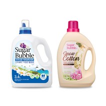 슈가버블 친환경 세탁세제 3.4L + 섬유유연제 스노우코튼 3L, 1세트