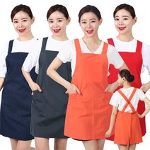 레뷰가운 WAE26 X형 벨크로 앞치마 미용실 애견 네일 요양보호사, WAE26 검정XL_찍찍, 1