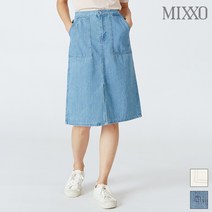 미쏘 데님 슬릿 미디스커트 MIWWH9731J