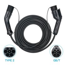 전기자동차충전기 EV 충전 케이블 32a 7.2kw 22kw GBT 타입 2 충전기 사용 전기 자동차 200V 380V 5M VW ID4 Pure 용 전동충전, 02 22kw GBT to T2 5M
