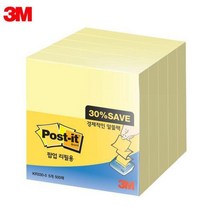 3M 포스트 잇 일반노트 팝업리필용 알뜰팩 KR330-5 (76x76mm), 단품