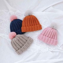 (DIY키트)래빗폼폼이 키즈모자 만들기, 56-레드/인디핑크