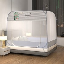 몽골게르텐트 대형 Yurt-모기장 무료 설치 접이식 360 전체 패키지 집 침실 캐노피 텐트 가정용 직물, 01 001_03 1.8x2.0m
