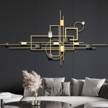 북유럽 초대형 철제 골드 기하학 철제벽장식 카페 호텔 금속 월행잉 인테리어, A 150x76cm