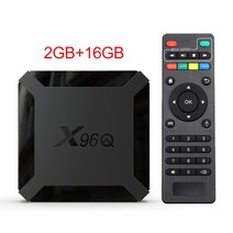 x96q android 10 tv box allwinner h313 2gb 16gb 2.4ghz wifi 4k 미디어 플레이어 google 게임 3d 비디오 스마트 TV 셋톱 박스, 협력사, EU 플러그