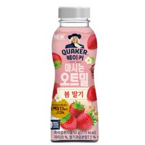 칠성 쉐이크 아침 식사 대용 퀘이커 마시는 오트밀 오트 & 봄딸기 건강식 간편식 식단조절 선식 50G 20개, 5세트