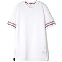 톰브라운 THOM BROWNE 23 RWB 트리밍 텍스처 코튼 반팔티 MJS204A J0046 100 239626