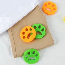 1+1 라네르 싹흡착 먼지 실리콘 세탁볼 먼지제거 강아지 고양이 털제거, 그린+오렌지