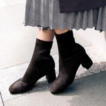 삭스 앵클부츠 사각코 스웨이드 부츠 CH820