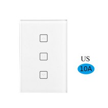 미국 와이파이 스마트 타이머 유리 벽 터치 커튼 스위치 컨트롤러 롤러 셔터 전기 모터 TUYA 스마트 라이프, 01 White