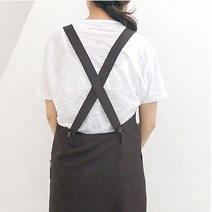 카페 X자형앞치마 커피앞치마 생활방수앞치마 X자형앞치마 주방앞치마 미용실 애견 교사앞치마, 여성용 프리, 네이비, 1개