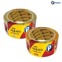프린텍 저소음 테이프 48mm*40M 투명 갈색