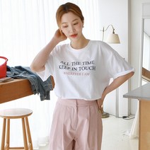 타임 레터링 루즈 반팔티
