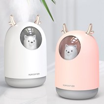 무드등 휴대용 탁상용 무선 USB 충전식 미니 가습기 덧버선사은품제공, 핑크색
