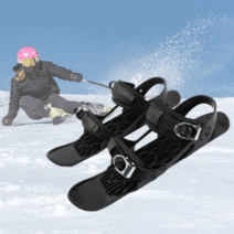 초경량 숏스키 인라인스키 플레이트 블레이드 짧은 스키 미니 스노우 보드 스케이트 프리스타일, 블랙