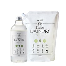 피앤씨 천연유래 액체 세탁세제 1L 본품, 1개, 본품1L+리필1.8L