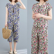 바바라옷장 루즈핏 B-218967-2 면 팬츠 세트/ 빅사이즈/루즈핏/임부복/엄마옷/린넨/쉬폰