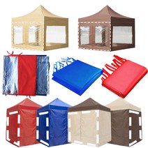 킹마트 케노피천막 바람막이 4면세트(일반/투명) 캐노피천막 방수천막, 2.5Mx3.75M, 투명바람막이(바람막이3면+지퍼1면), 블랙