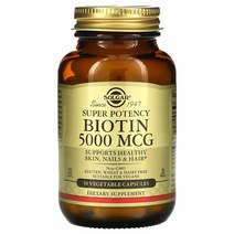 솔가 비오틴 5000mcg 50 식물성 캡슐, 1개, 상세참조