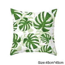 인공 열대 야자수 잎 하와이 파티 여름 정글 웨딩 생일 홈 테이블, 32 1pc pillow case 3