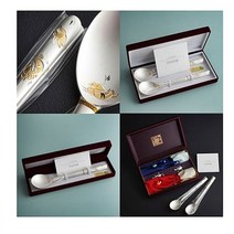 인스푼 금부 은수저 2벌 부부세트 원앙 순도 99.9% 24K 금도금 순은 VIP 선물 포장 혼례 예단 외국인 고급 명절 파는곳 답례 사은품증정 부모님 기념 문구 인쇄 전통 결혼 추천, 2세트, 실크케이스+수저받침+청홍주머니+보자기포장