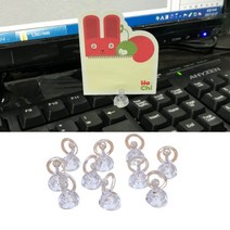 부착용 미니 메모 꽂이 10P 모니터 빵 이름표 네임텍 차량용 컴퓨터 메모 꽂이