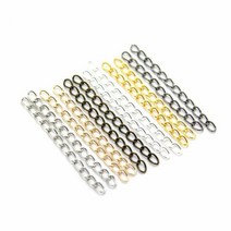 100pcs 스테인레스 스틸 5cm 용접 확장 체인 골드 목걸이 Extender 꼬리 DIY 쥬얼리 만들기위한, 07 White K