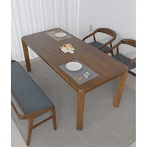 엔틱 원목 카페 테이블 4인용 의자/벤치 세트 요즘유행하는 디자인 세련된, 회색벤치1/남색의자2