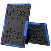 호환 Hyun Rugged Shockproof TPU 범퍼 Coque Lenovo 탭 M10 HD Gen2 TBX306F 태블릿 케이스 Kickstand Fun, 02 blue