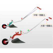 수동 쟁기 밭갈이 인력 배토기 경작기 쟁쇠 텃밭 고랑, 대형 쟁기 더블 핸들-주철 스틸 강화