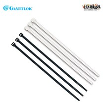 [세신철물점] 자이언트록 케이블타이 백색 흑색 100mm/140mm/200mm/270mm/300mm/370mm 소포장 100개입, GT-370HD(370mm/100개), 블랙