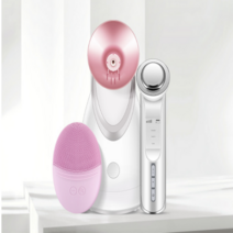 얼굴 딥클린징 리프팅기기 탄력마사지기 피부 홈케어 v라인 usb충전, 토탈케어세트(90% 선택)(3종세트)