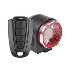 자전거부품 자전거용품 자전거용품쇼핑몰 새로운 로드 바이크 도난 방지 알람 잠금 자동 브레이크 사이클링 미등 원격 제어 자전거 후방 조명 MTB 무선 벨 장치 테일 라이트, [01] Black