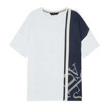 닥스 레이디스 컬러배색 면 반팔티셔츠 9B505OW