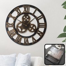 태엽 벽시계x개 40 5cm 카페개업선물 커피숍개업선물, 실버