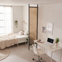 텐스페이스(10SPACE) 파티마 스틸 인테리어 칸막이 파티션 FT02, 프레임-블랙 판넬-브론즈