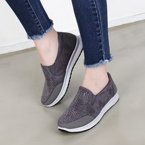 여성 따뜻한 발편한 굽낮은 운동화 가벼운 슬립온 일상패션 데일리슈즈