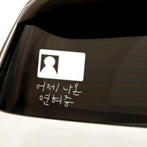 아트박스/원에이엠 1AM 자동차스티커 심플 어제나온면허, 심플_어제나온면허:분홍
