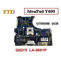 오리지널 레노버 IdeaPad Y400 노트북 마더 보드 GT650M 2 기가바이트 QIQY5 LA-8691P 테스트, 상세내용표시