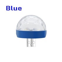 미러볼 파티 무드 조명 LED Usb led 디스코 dj 무대 조명 휴대용 가족 파티 공 다채로운 라이트 바 클럽 무대 효과 램프 5 v 휴대 전화 조명, USB-C형, 파란색