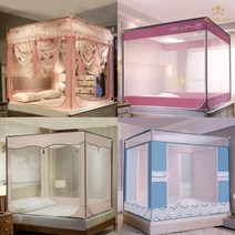 로얄다이아 사각모기장 와이드모기장 프레임모기장 침대모기장 대형모기장 3문모기장 고급모기장, 베어 프레임모기장 [블루]