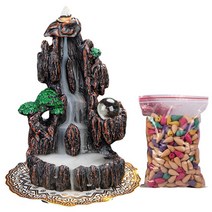 인센스 홀더 폭포 백플로우 촛대 콘 수지 역류 연기 향 버너 강 산 향수 50 미끄럼 방지 매트 홈 데코, 05 C