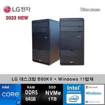 LG전자 데스크탑 12세대 I7 컴퓨터 B80KV-AR27STX+WIN11 (I7-12700/64GB/SSD1TB/UHD770/WIN11)